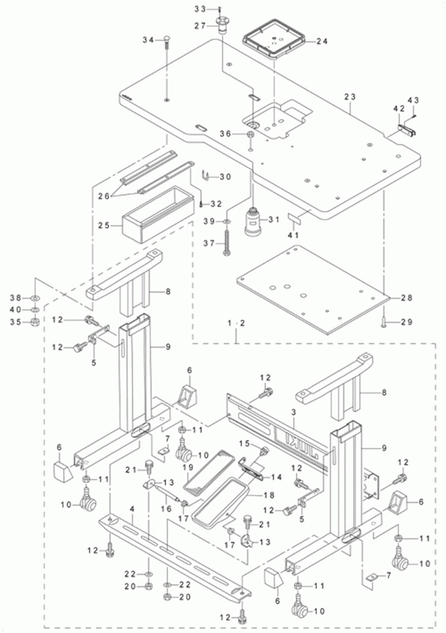 AMS-210D - 16.TABLE COMPONENTS фото