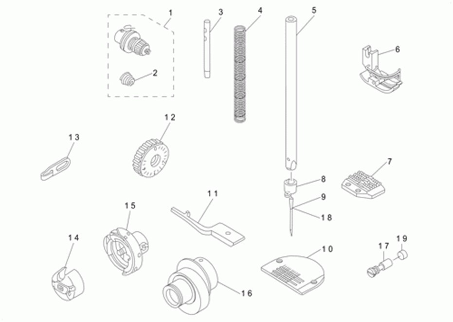 DLN-5410N - 11. EXCLUSIVE PARTS FOR DLN-5410NH фото