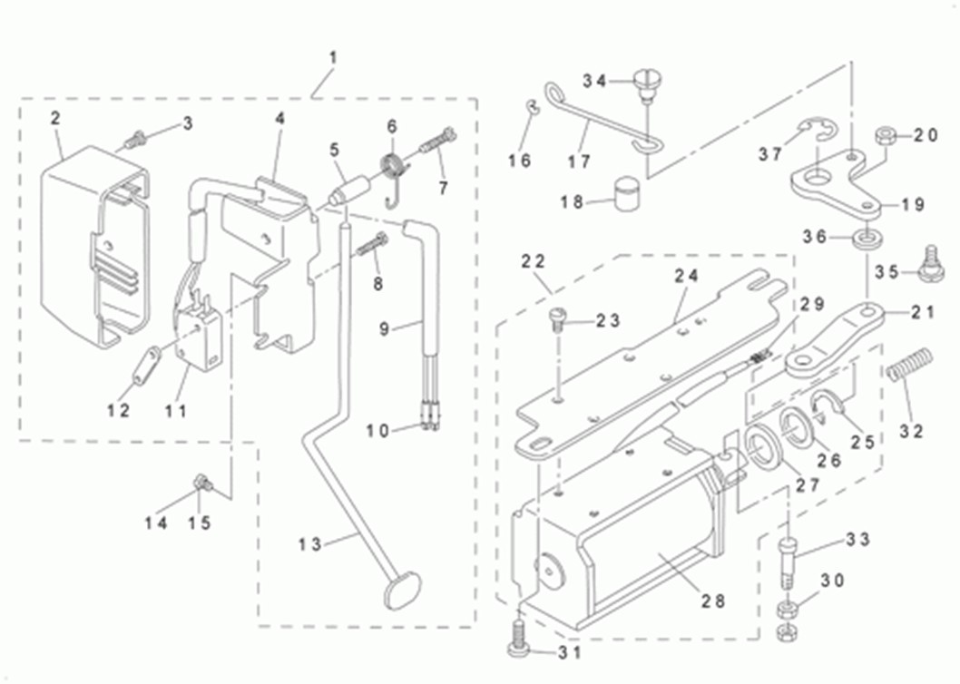 DLN-5410NJ-7 - 8. AUTOMATIC REVERSE FEED MECHANISM COMPONENTS фото