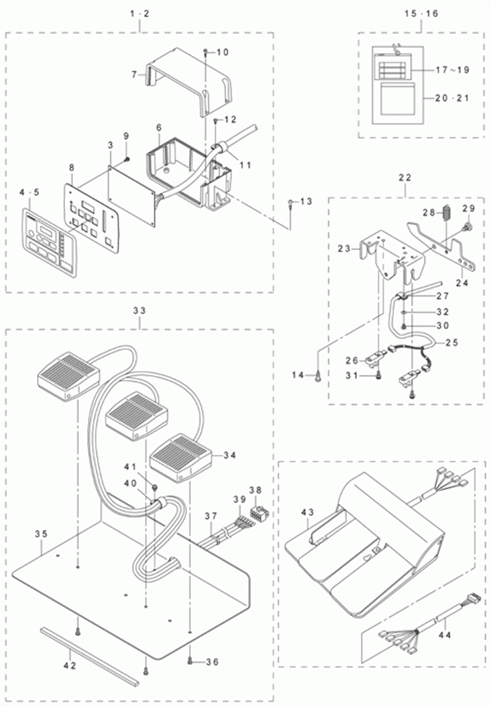 LK-1910 - 16.OPERATION BOX & PEDAL COMPONENTS фото