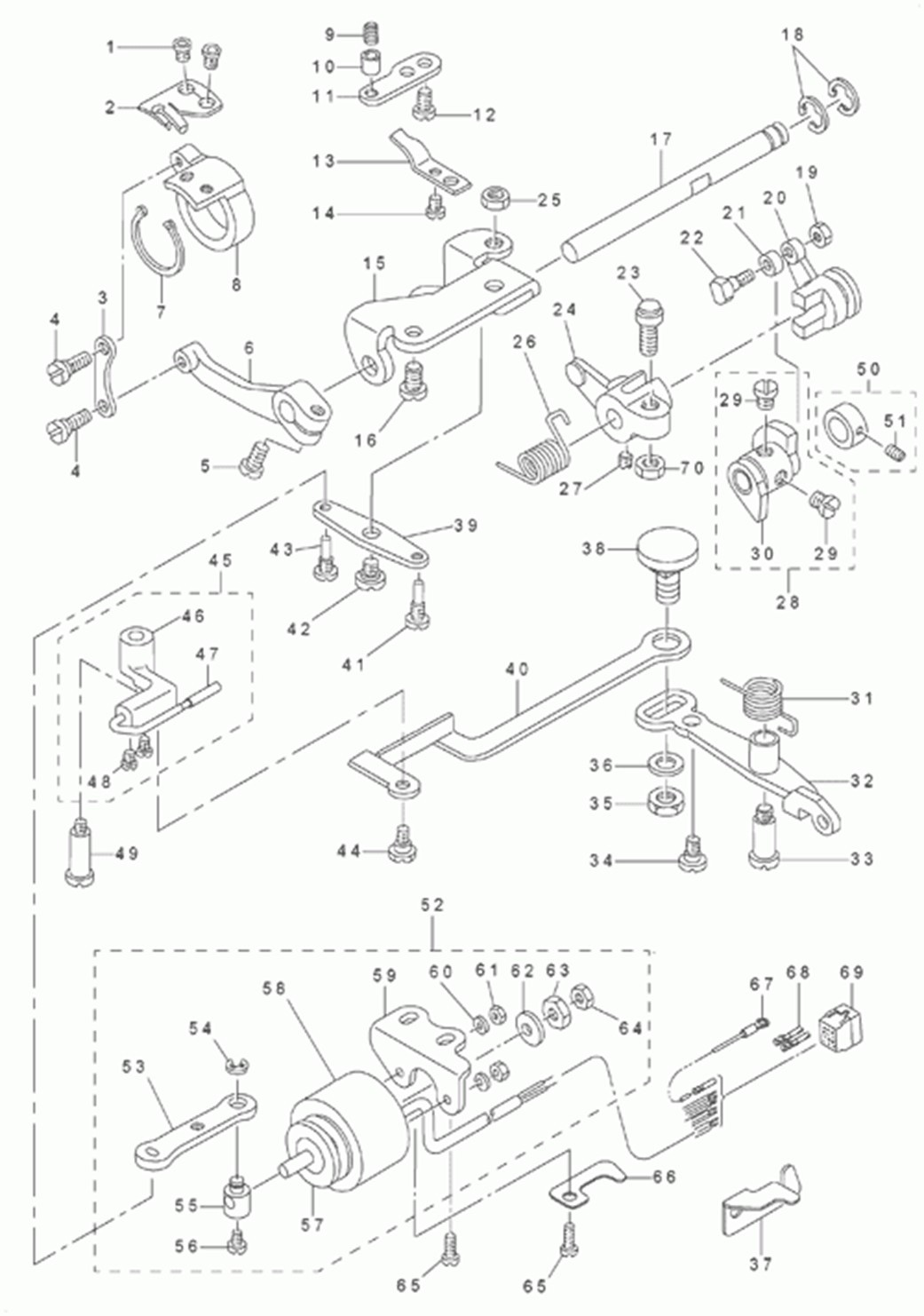 DMN-5420N-7 - 6.THREAD TRIMMER MECHANISM COMPONENTS фото