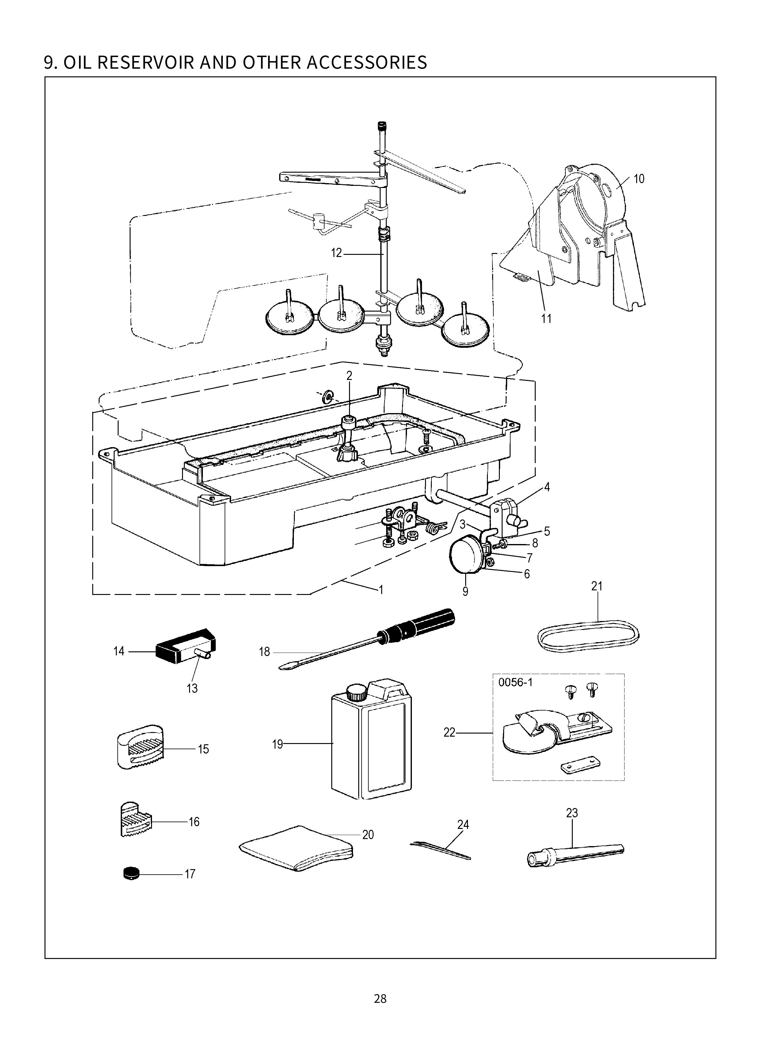 9 OIL RESERVOIR AND OTHER ACCESSORIES