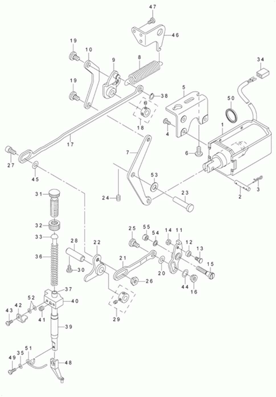 LK-1910 - 4.PRESSER MECHANISM COMPONENTS(FOR LK-1920) фото