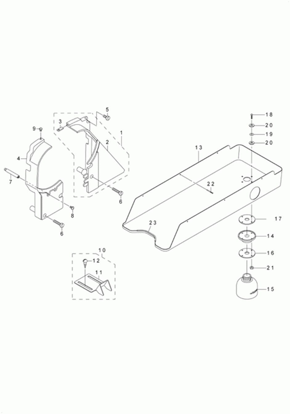 DNU-1541-7 - 16.BELT COVER & OIL RESERVOIR COMPONENTS фото