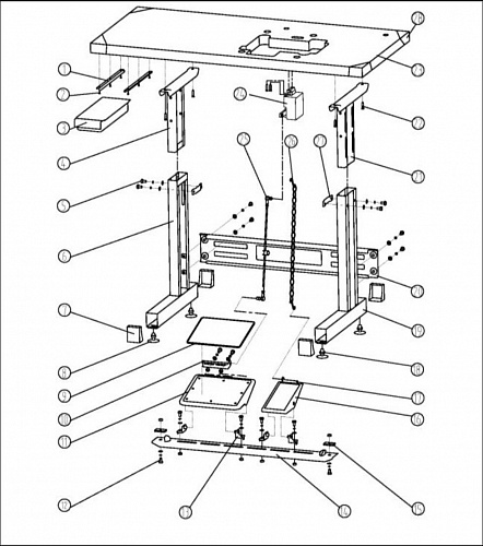 28 Machine Stand Table Assy