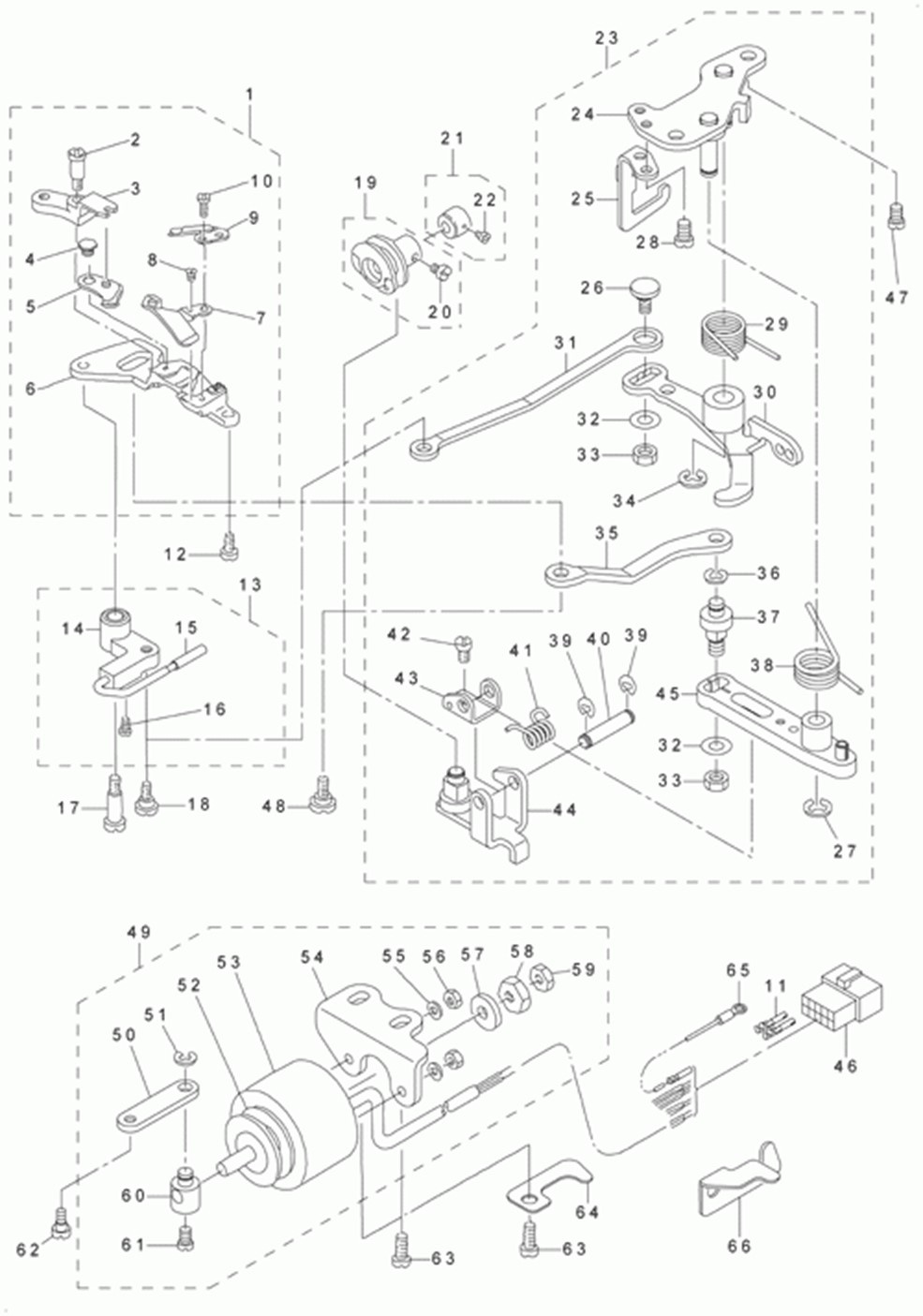 DLN-5410NJ-7 - 6. THREAD TRIMMER COMPONENTS фото