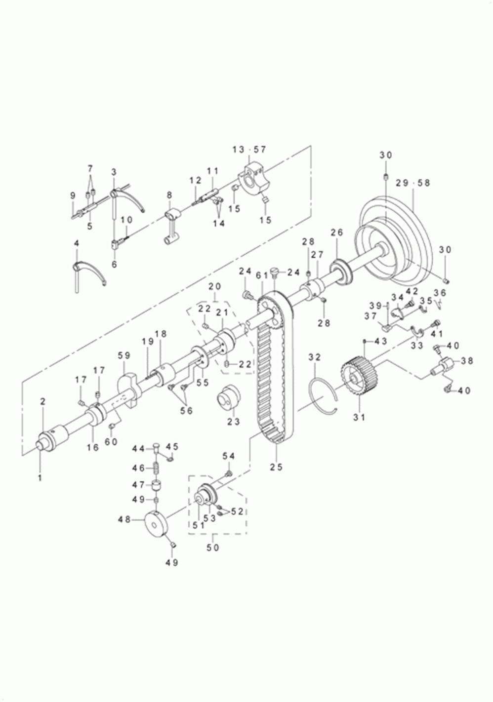 LU-1508H - 2.UPPER SHAFT,LOWER SHAFT DRIVING & BALANCE COMPONENTS фото