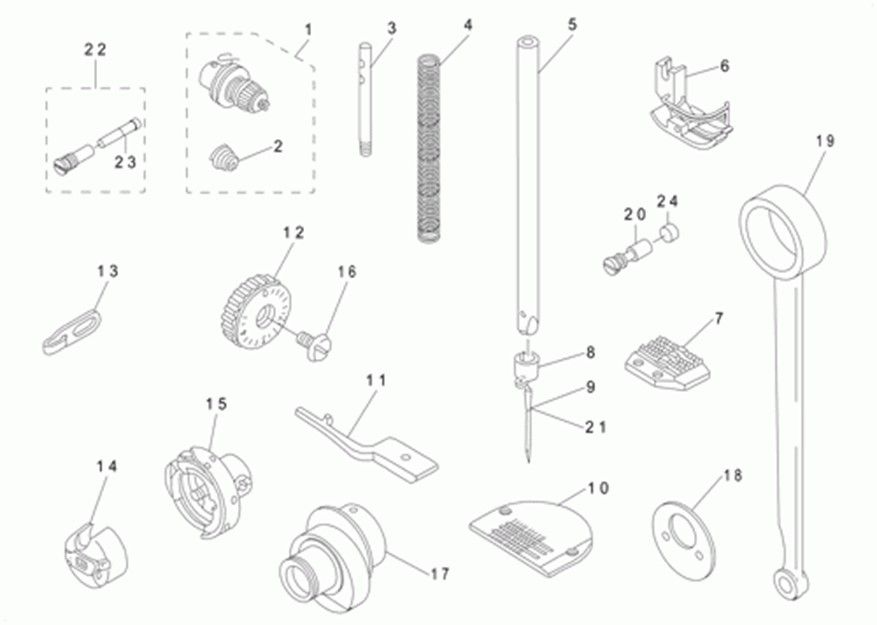 DLN-5410N - 12. EXCLUSIVE PARTS FOR DLN-5410NL фото