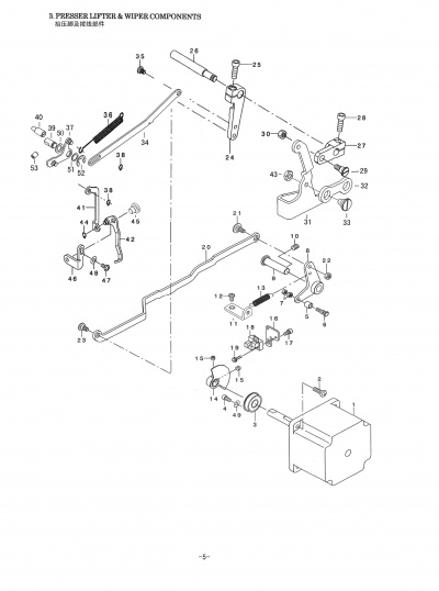 3 PRESSER LIFTER & WIPER COMPONENTS