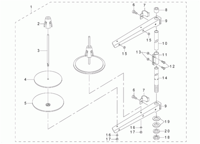 DDL-8700 - 9. THREAD STAND COMPONENTS фото