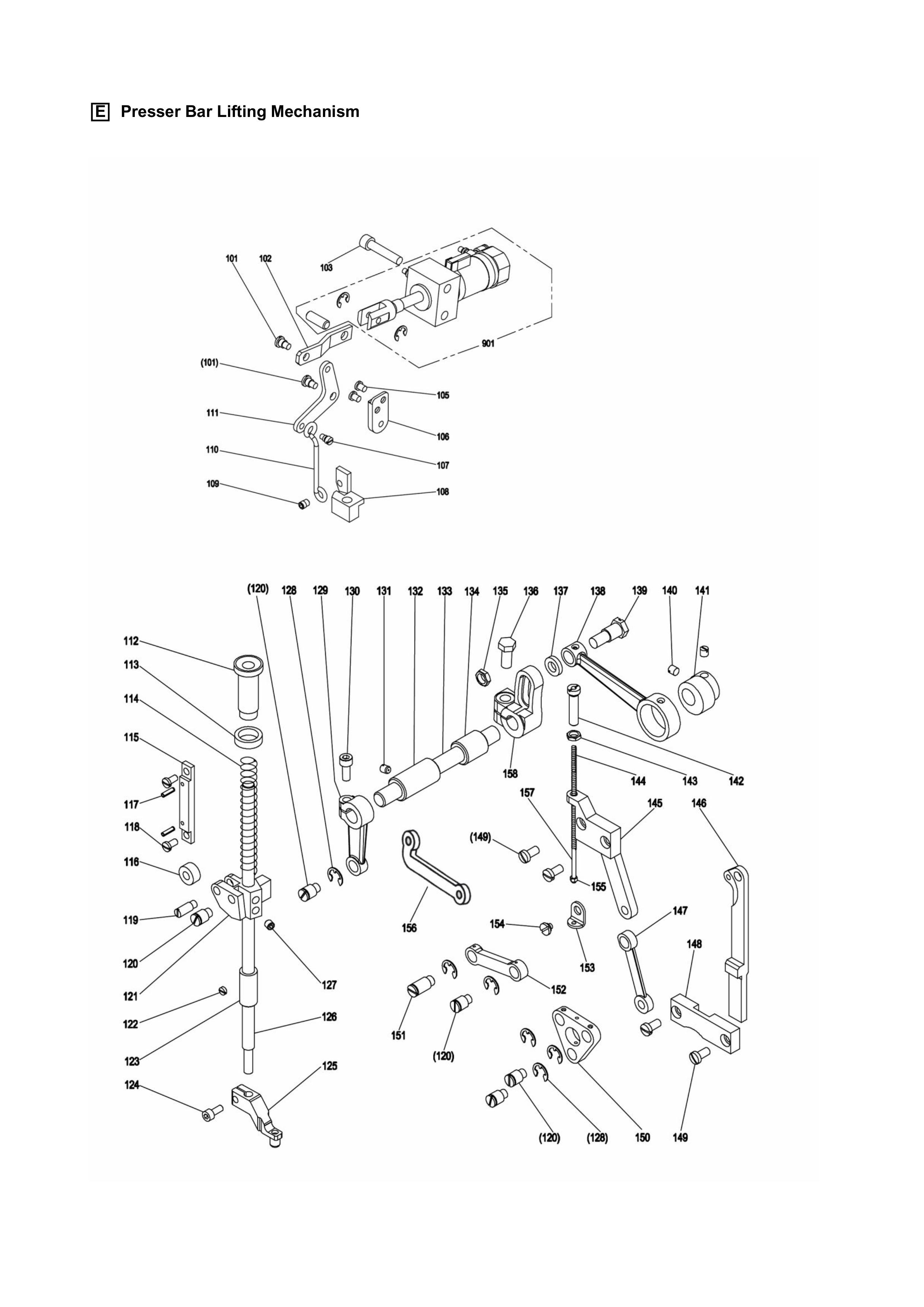 4 PRESSER BAR LIFTING MECHANISM фото