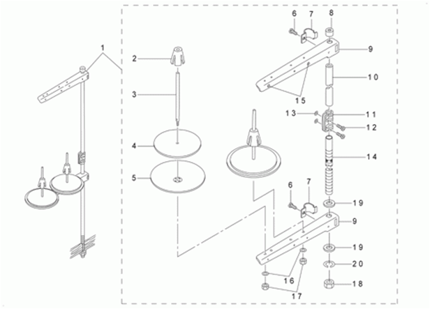 DLM-5400N-7 - 13. THREAD STAND COMPONENTS фото