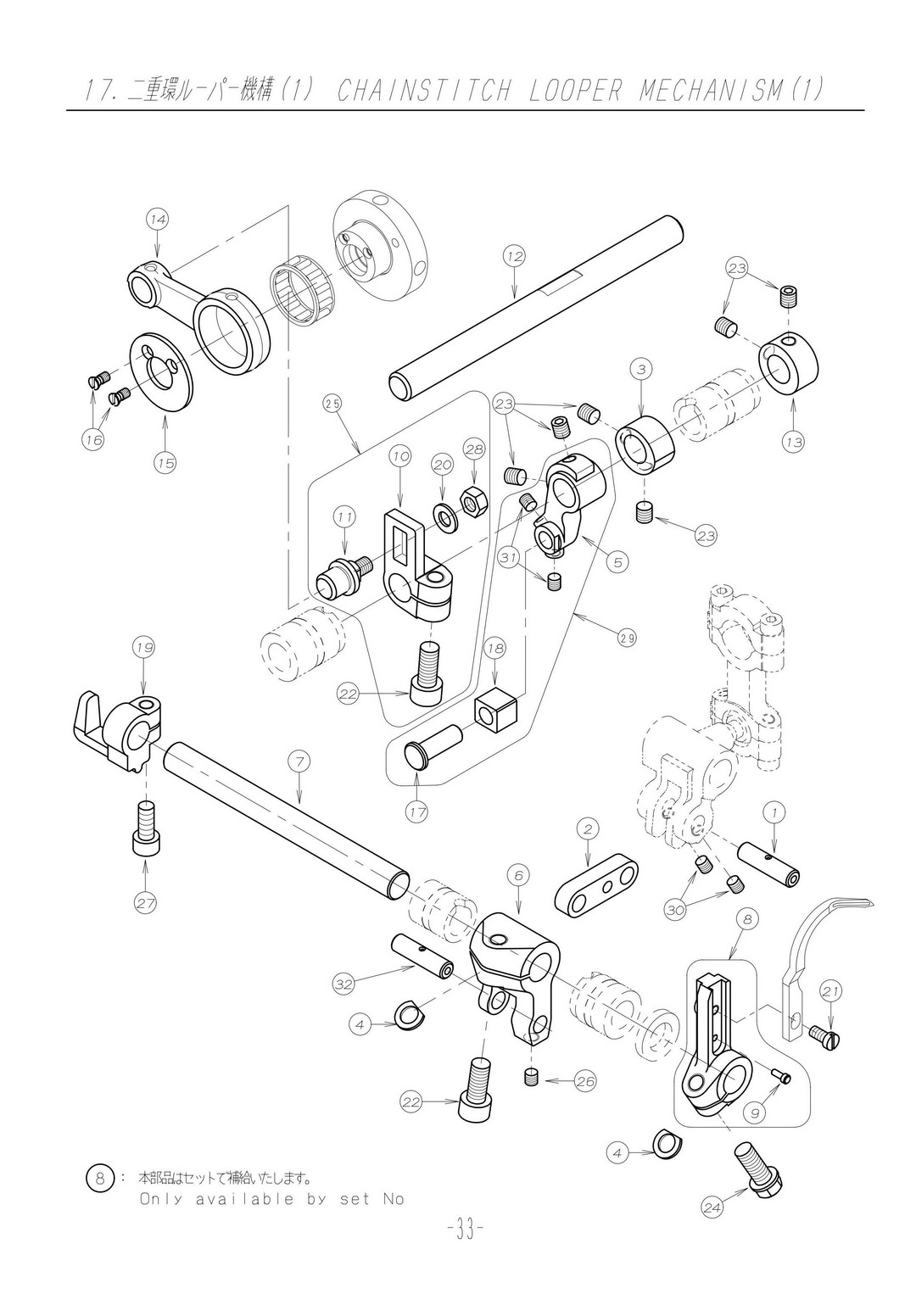 17 CNAINSTITCH LOOPER MECHANISM