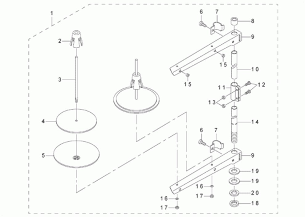 DLN-6390 - 12.THREAD STAND COMPONENTS фото