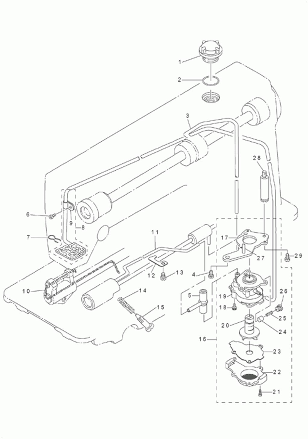 DLM-5200N - 7. OIL LUBRICATION COMPONENTS