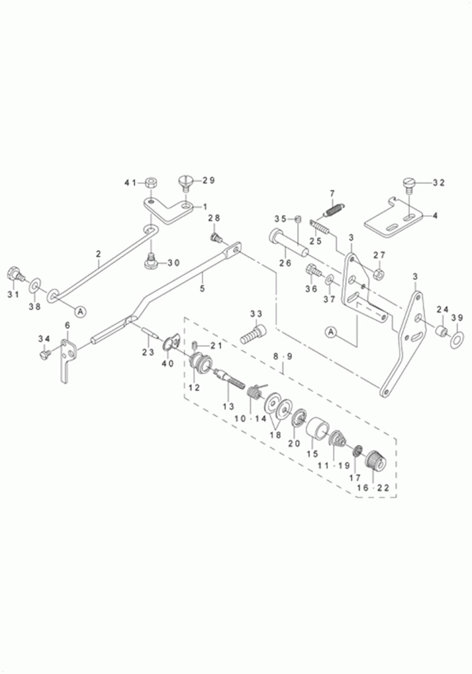 AMS-210D - 8.TENSION RELEASE & THREAD TENSION COMPONENTS фото