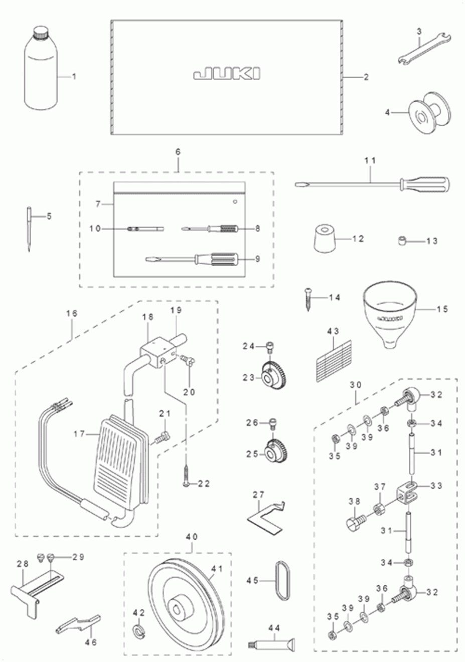 DLN-6390 - 16.ACCESSORIE PARTS COMPONENTS фото