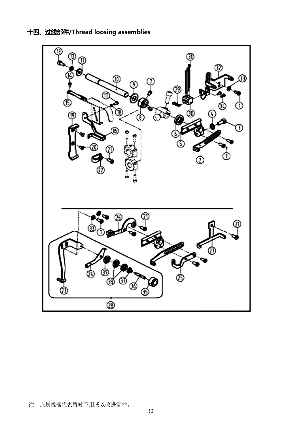 15 THREAD LOOSING ASSEMBLIES