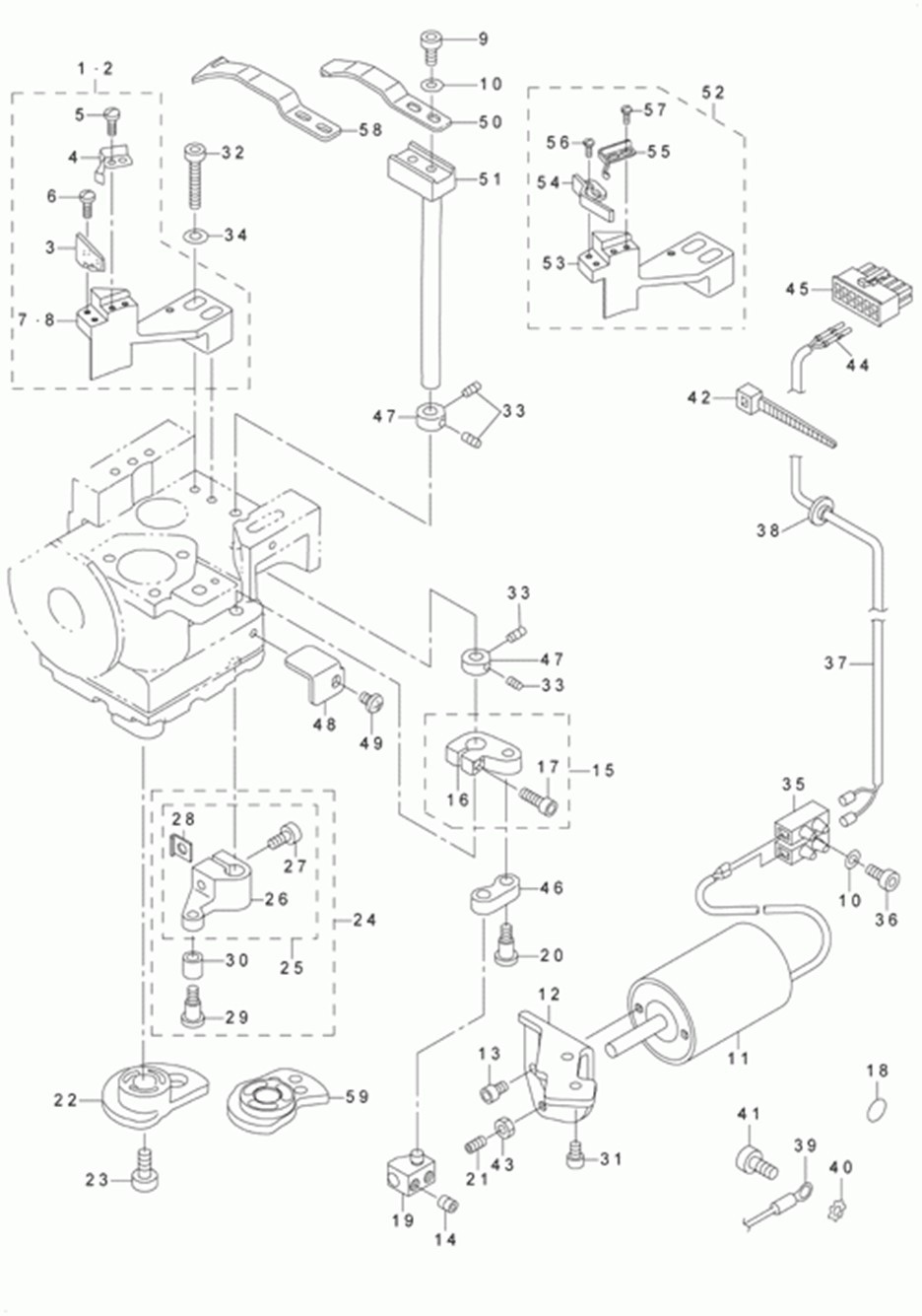 LU-2260N-7 - 7.RIGHT HOOK SHAFT BASE THREAD TRIMMER COMPONENTS фото