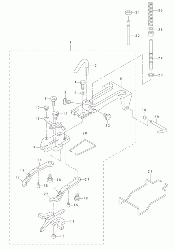 MB-1377 - 1. BUTTON CLAMP MECHANISM COMPONENTS фото