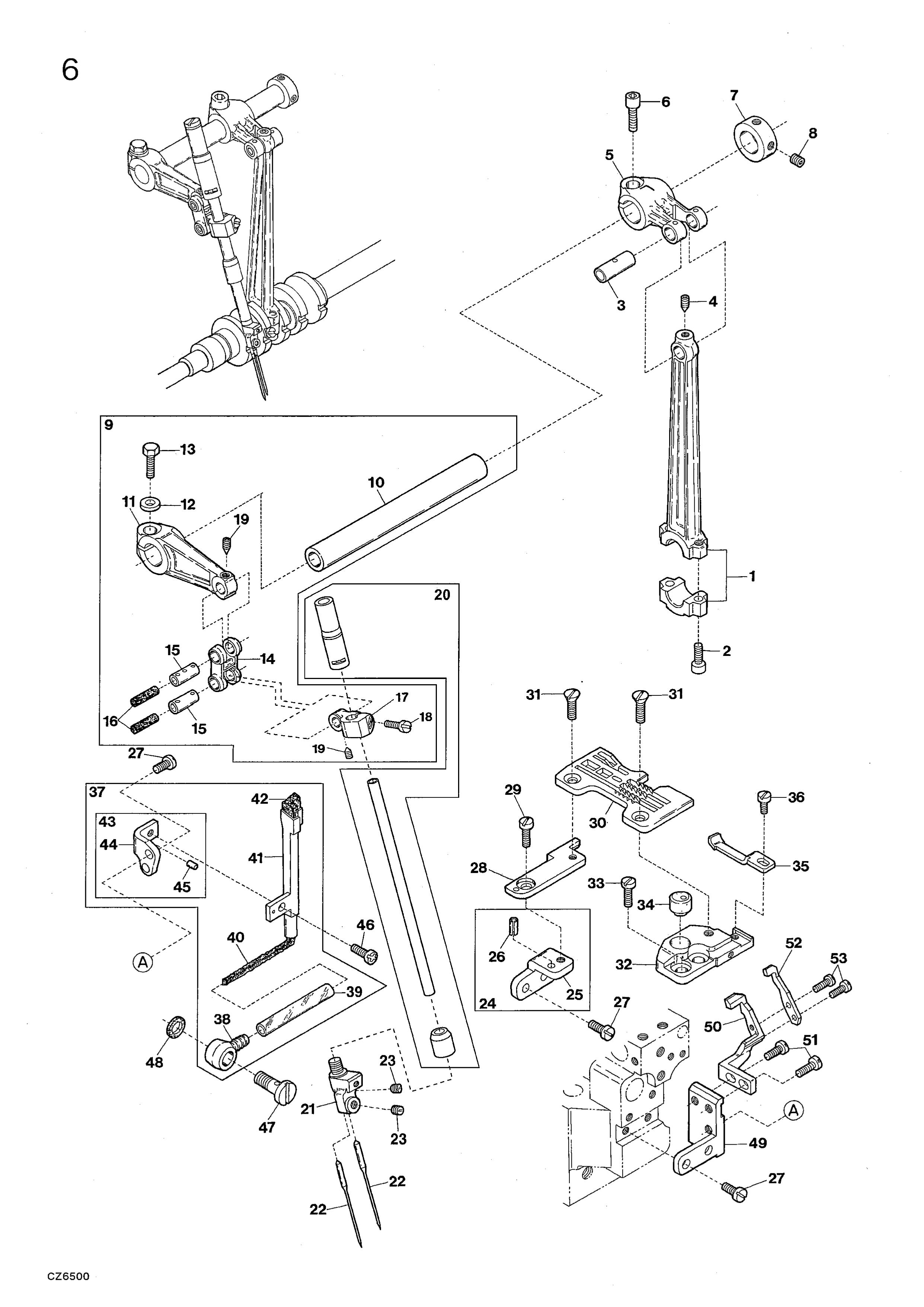 6 NEEDLE BAR DRIVING MECHANISM