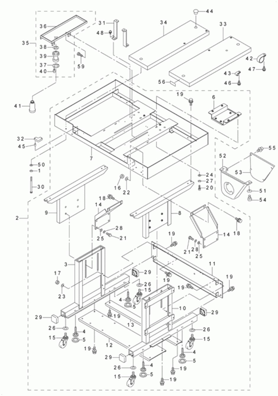 AMS-223C - 16. TABLE COMPONENTS фото