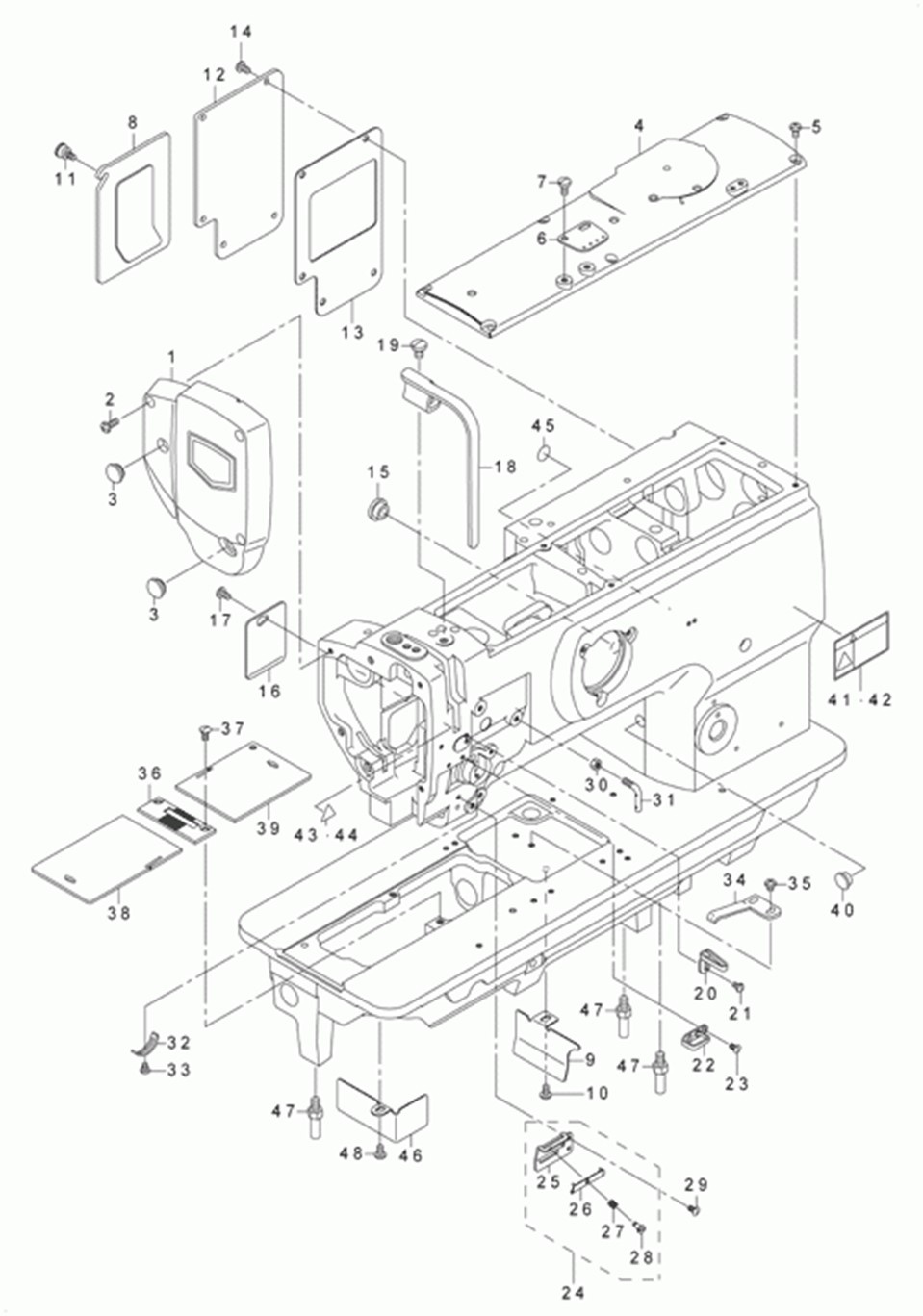 LU-1508H - 1.FRAME & MISCELLANEOUS COVER COMPONENTS фото