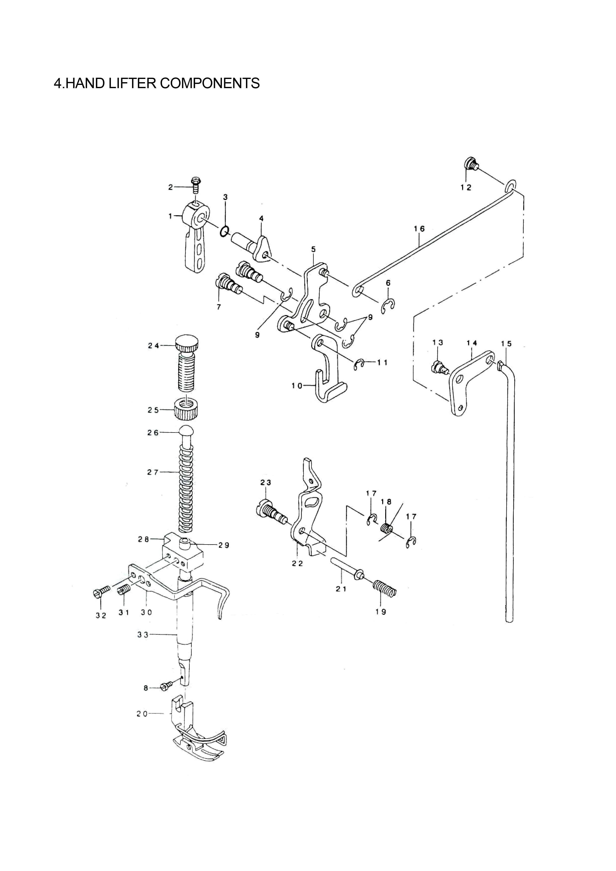 4 HAND LIFTER COMPONENTS