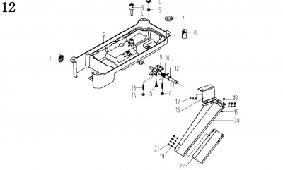 12. Oil Ceservoir, Knee Lifter Components