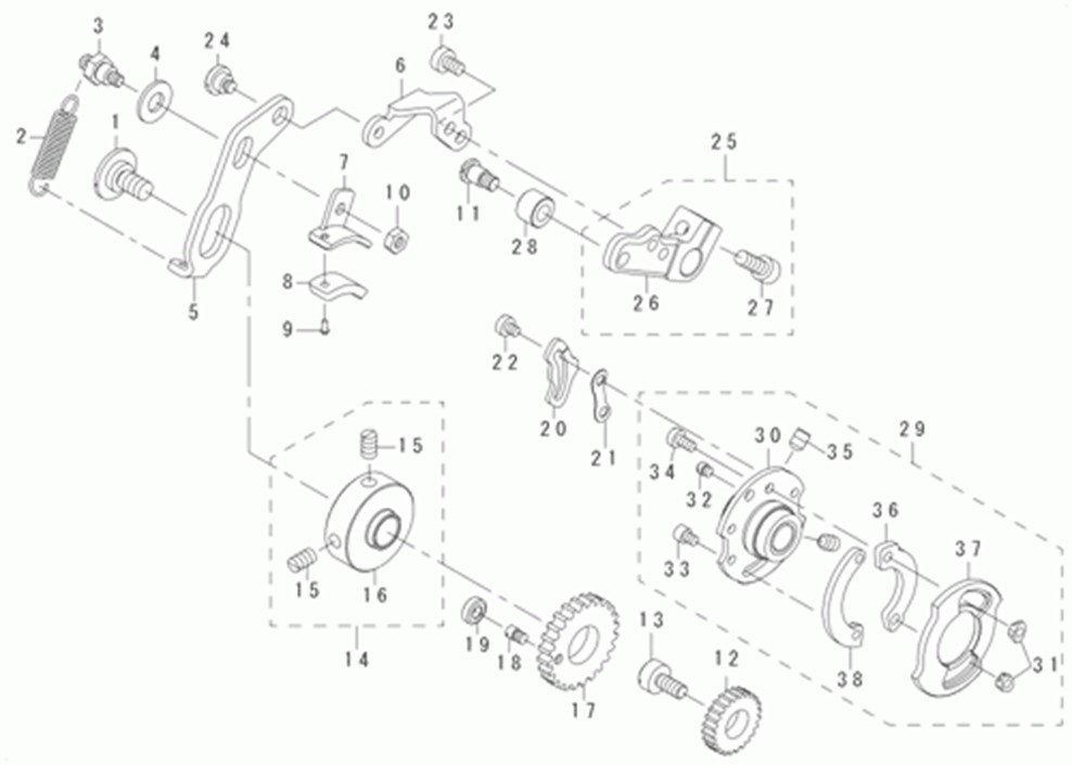 MB-1373 - 10. STITCH SELECTING PARTS COMPONENTS фото