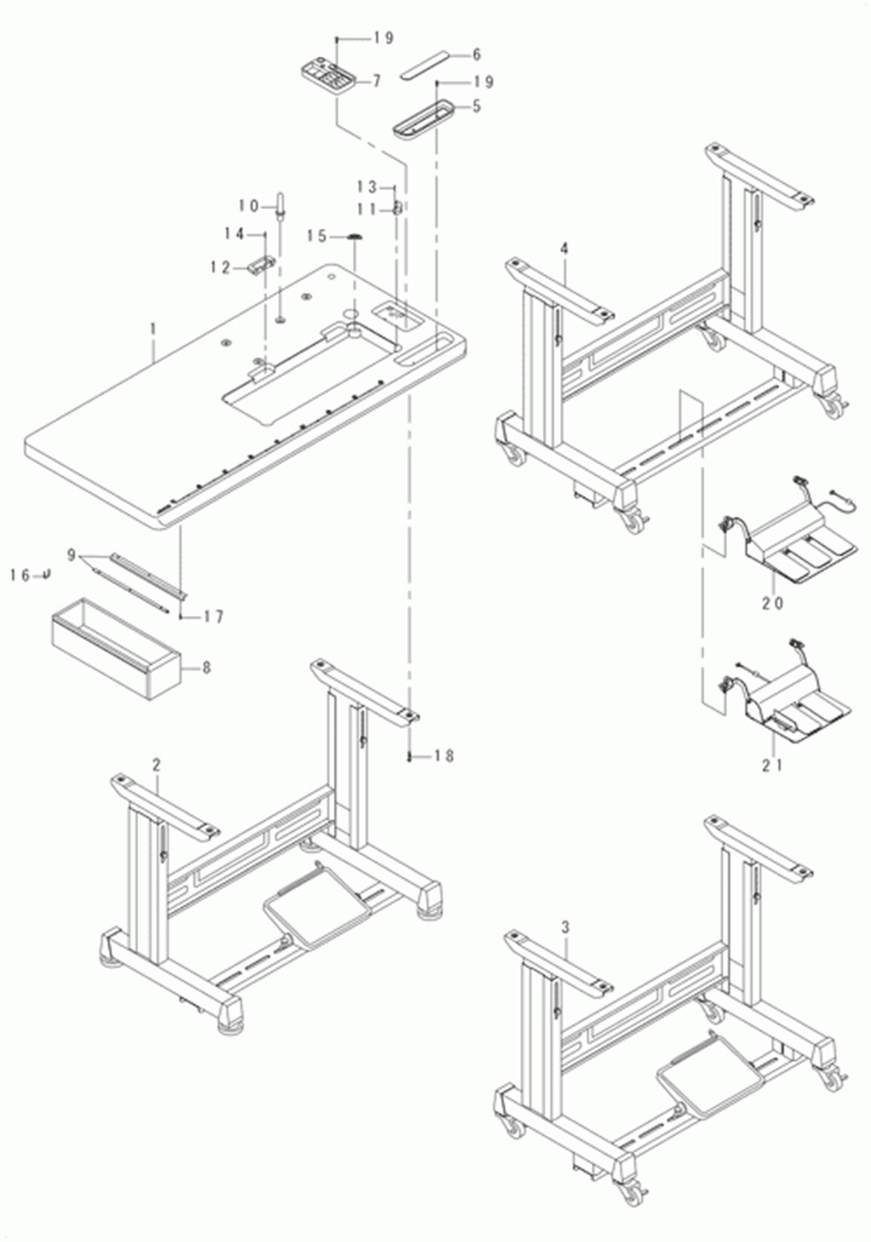 DLN-9010SS - 16. TABLE COMPONENTS фото