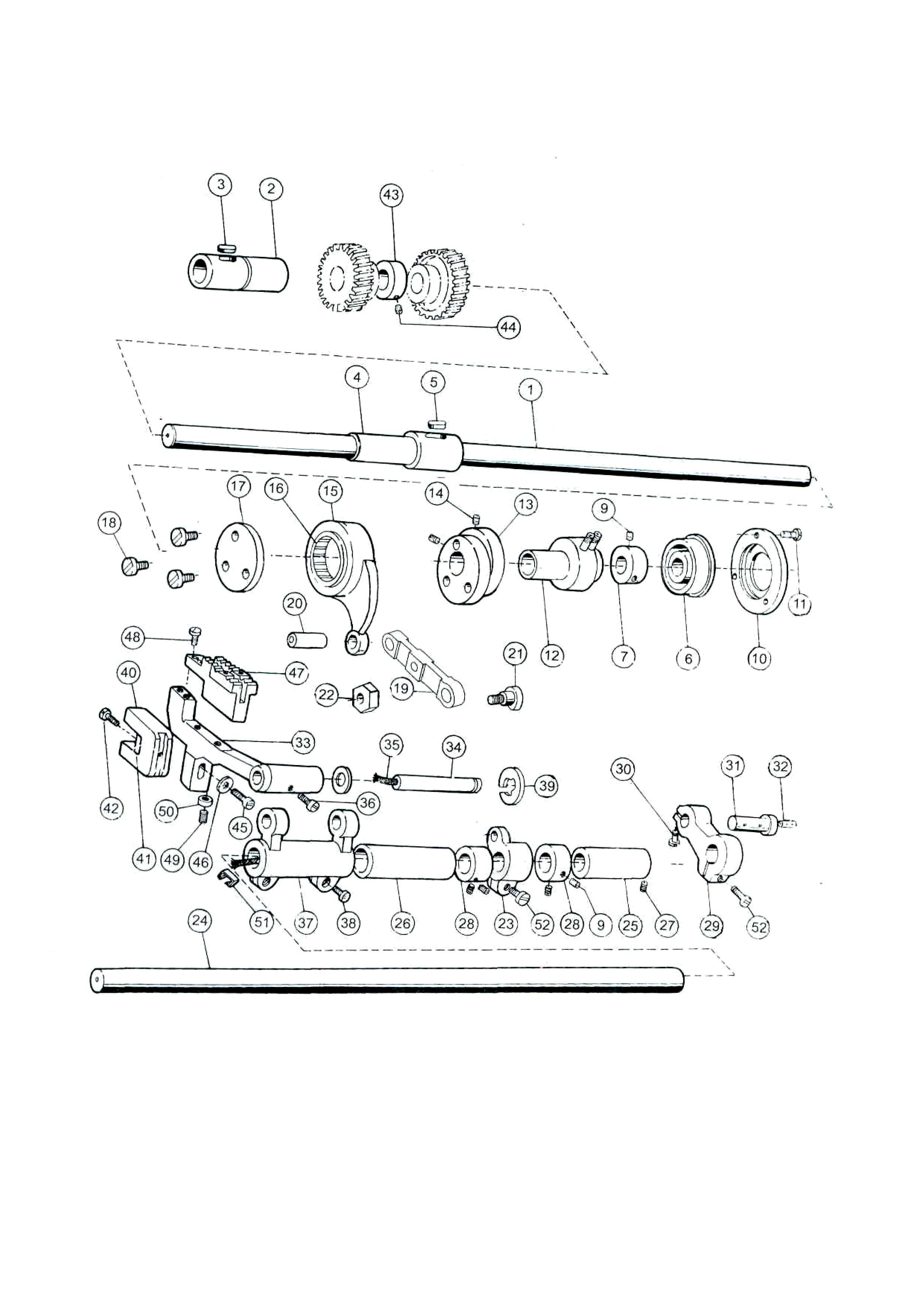 9 LOWER SHAFT AND FEED PARTS