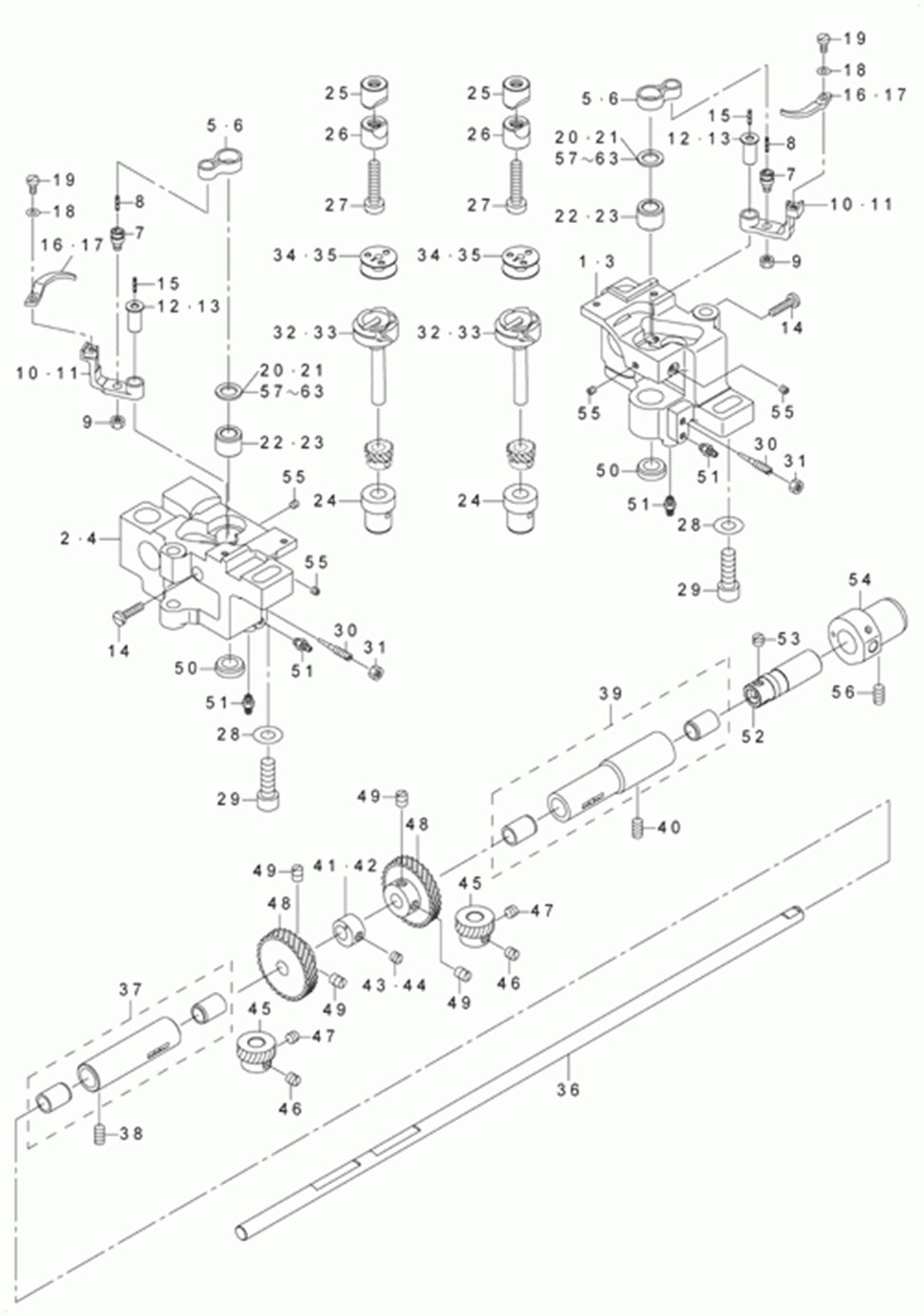 LU-1560 - 4.HOOK SHAFT & LOWER SHAFT COMPONENTS фото