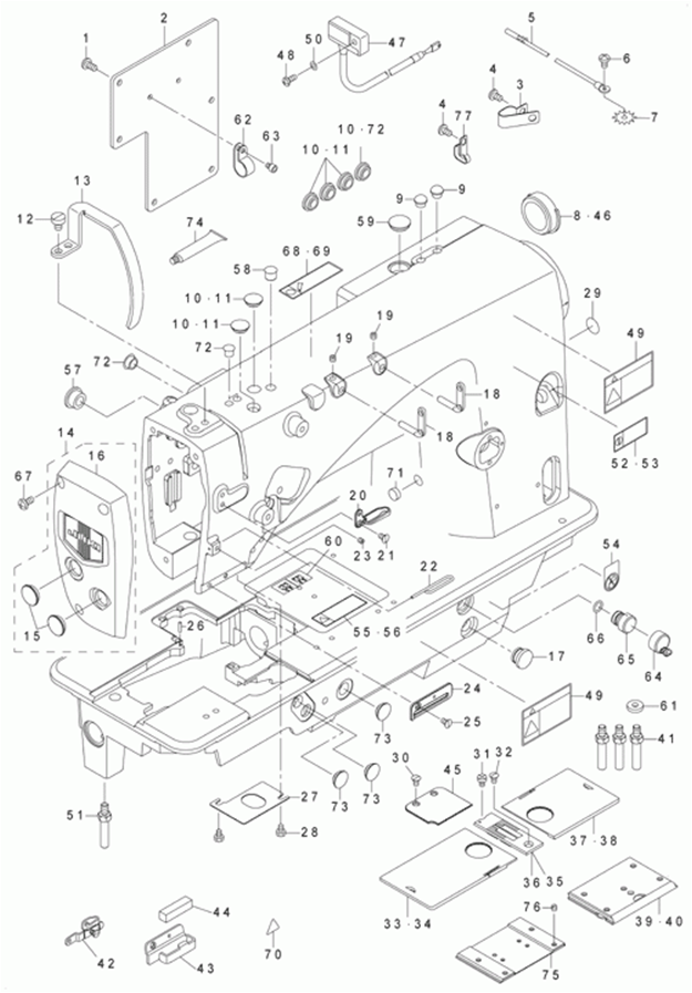 LH-3528ASF - 1.FRAME & MISCELLANEOUS COVER COMPONENTS фото