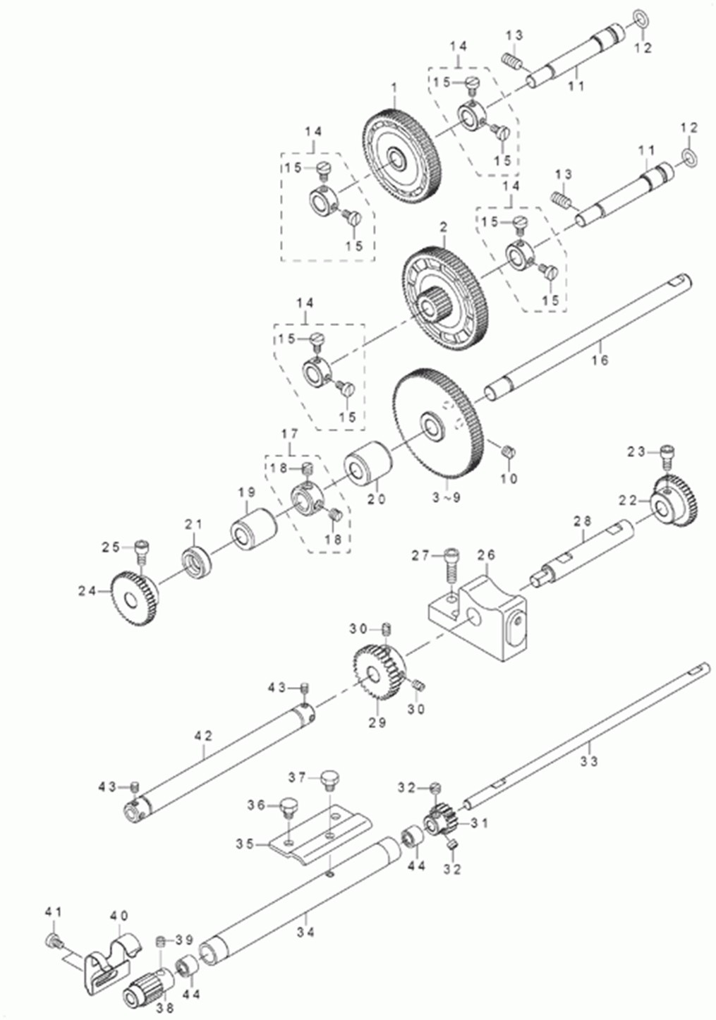 DLN-6390 - 5.FEED MECHANISM COMPONENTS фото