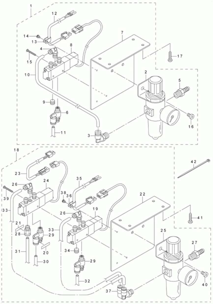 LU-1560 - 18.AIR MECHANISM COMPONENTS (FOR LU-1560-7) фото