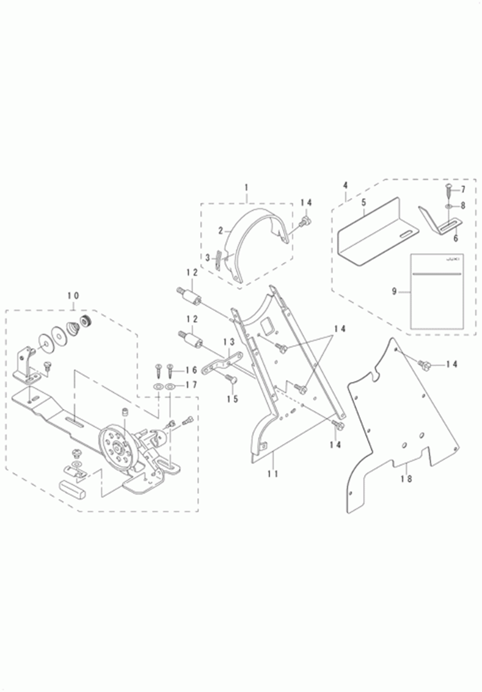 DSC-244-7 - 11.BELT COVER &amp;amp; THREAD WINDER COMPONENTS фото