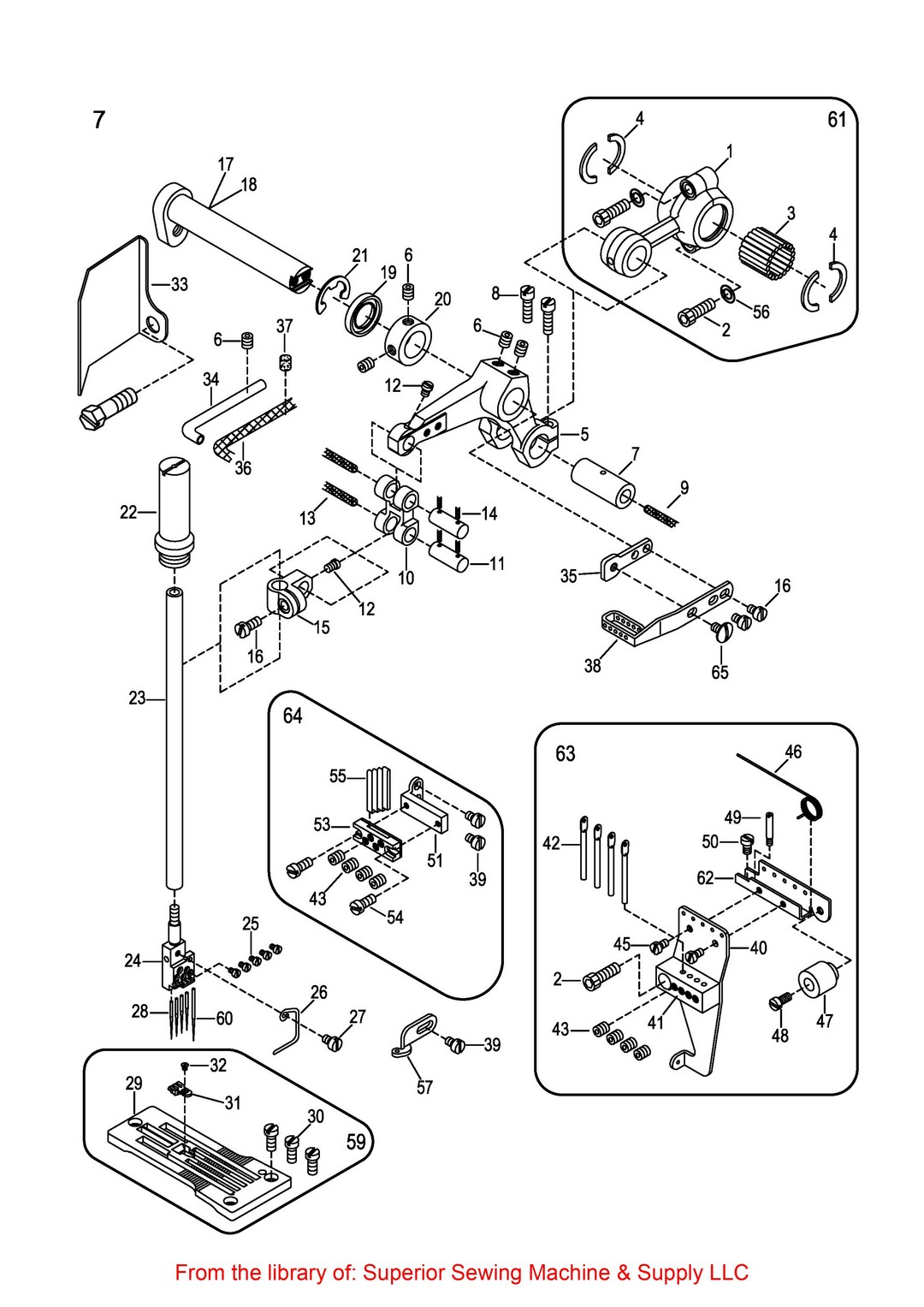 4 NEEDLE DRIVE MECHANISM & SPREADER THREAD HANDLING