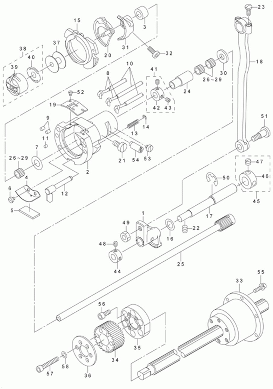 MOL-254 - 4. HOOK DRIVING SHAFT COMPONENTS фото