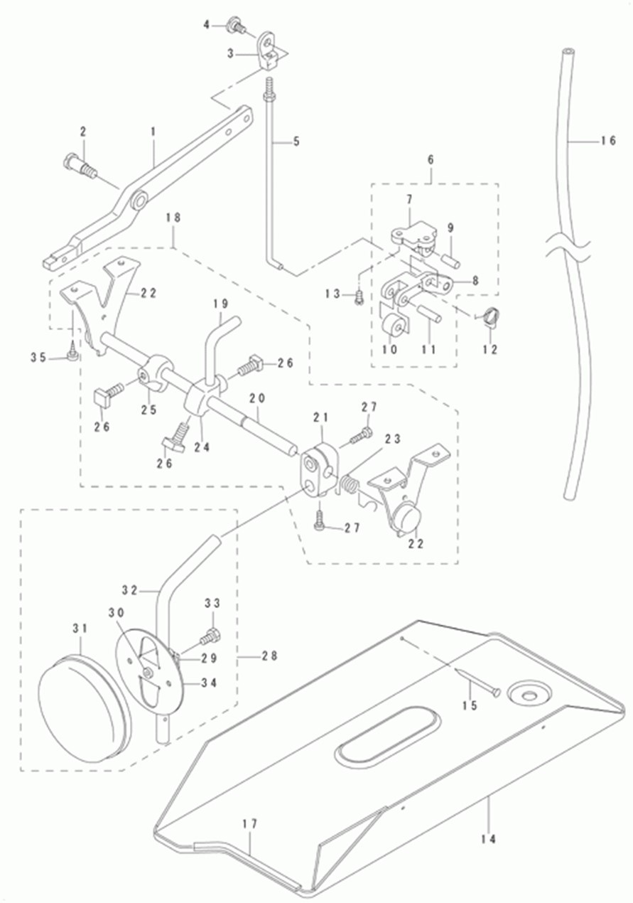 DU-140 - 9.KNEE LIFTER & OIL PAN COMPONENTS фото