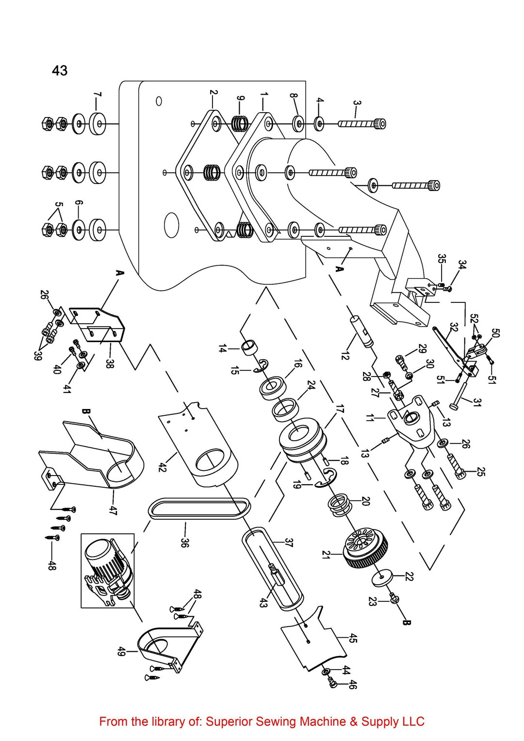 32 Mouting Assy & Clutch Motor