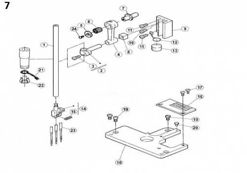 7 Needle Bar Assemblies