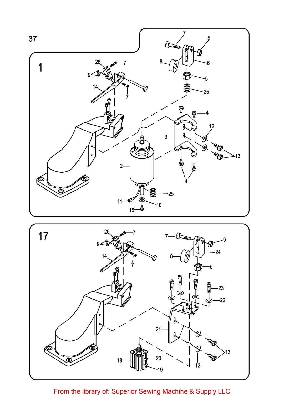 28 Presser Foot Driving Mechanism