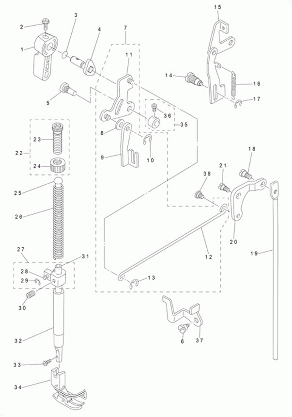 DLN-5410N - 4. HAND LIFTER COMPONENTS фото