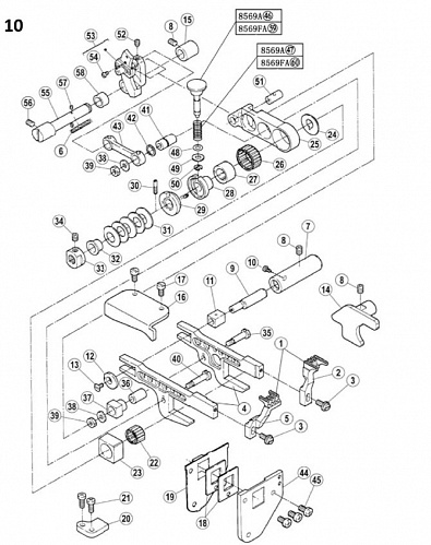 10 Feed Dog Holder Assemblies