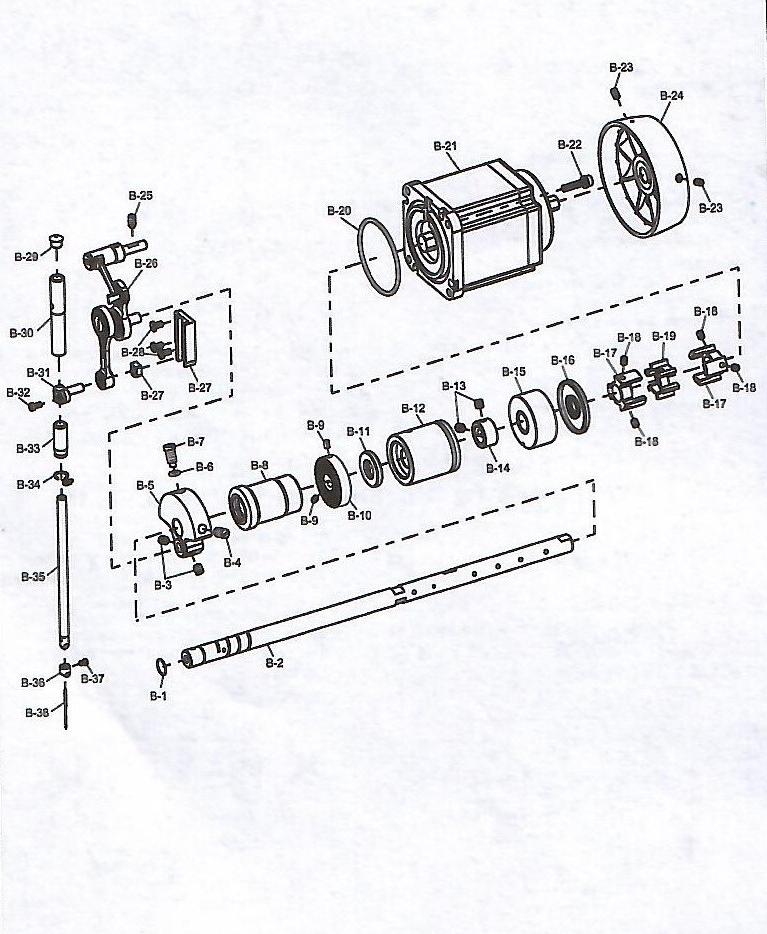 2 MAIN SHAFT & THREAD TAKE-UP COVER COMPONENTS фото