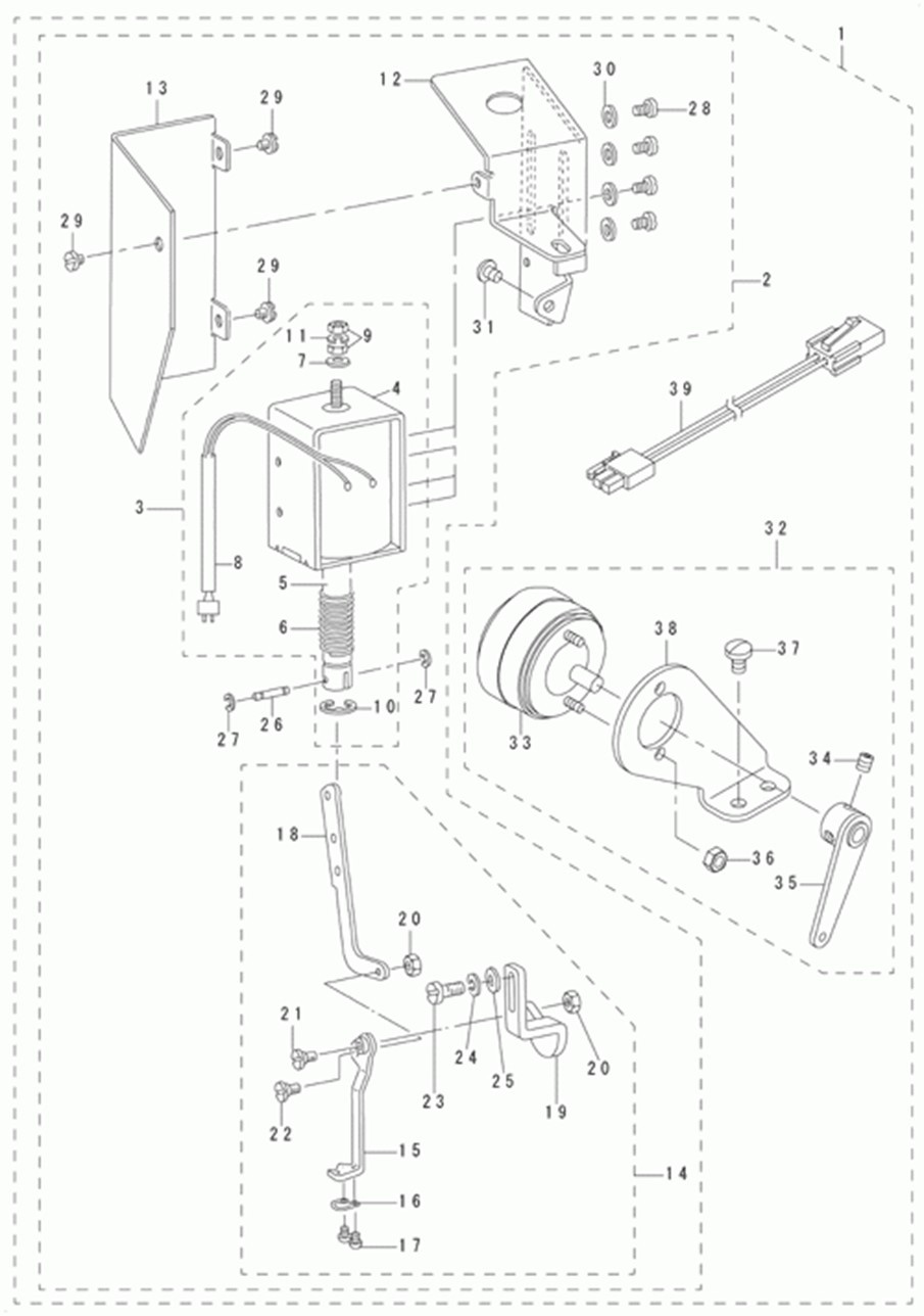 MB-1800ABR10 (с устройством для подачи пуговиц) - 11. WIPER COMPONENTS фото