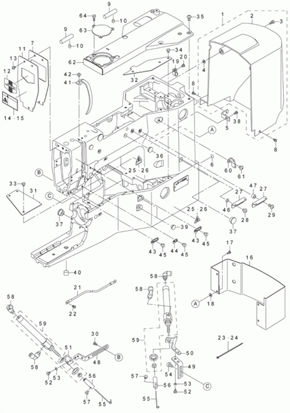 MOL-254 - 1. MACHINE FRAME & MISCELLANEOUS COMPONENTS фото