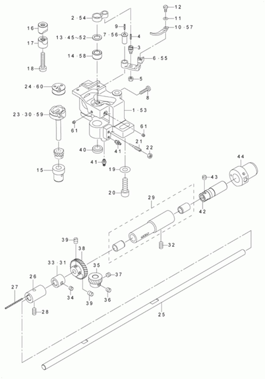 LU-1510 - 6.HOOK SHAFT & LOWER SHAFT COMPONENTS фото