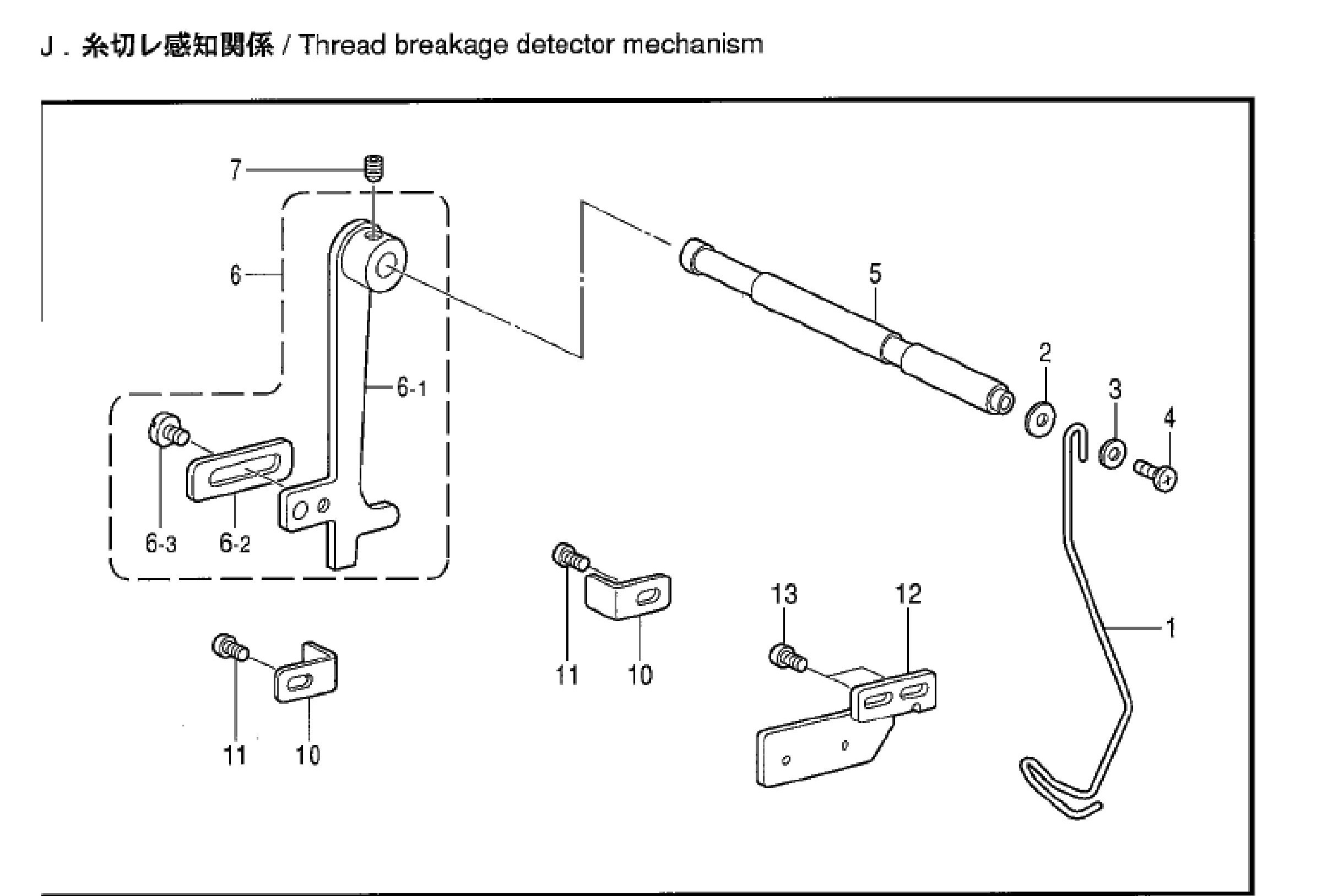 10 Thread breakage detector mechanism